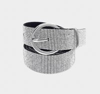 Image 1 of Silver Bling Solid Belt