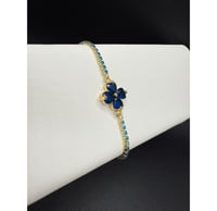 Image 2 of Blue Flower Bracelet 