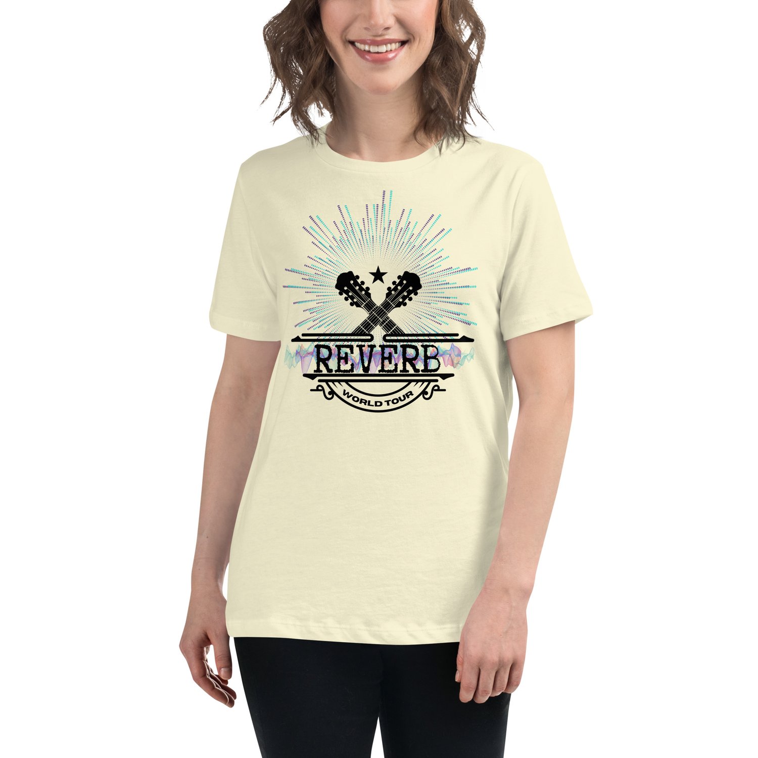 Image of Women's Relaxed T-Shirt Reverb tour tshirt 