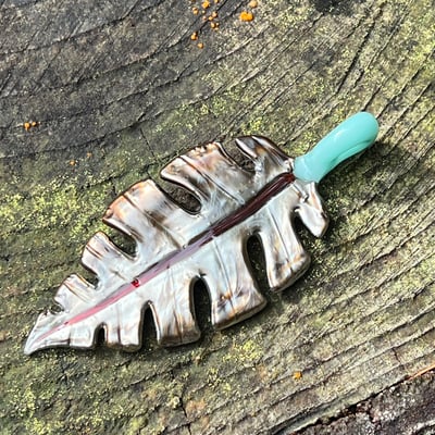 Image of Metallic Monstera Leaf Pendant