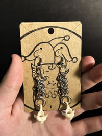 Image 3 of Vertebrae Helm Chain Earrings