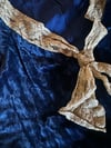 1930s silk velvet and lace mini dress