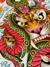 16x20 Tiger and Snake Giclee Print