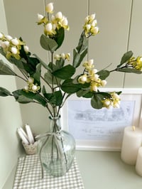 Image 1 of White Berry & Foliage Stems ( 3 Included )