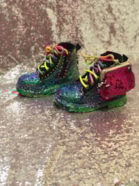 Image 1 of Glitter glam sequence  Mini Wallet winter boots 