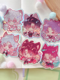 Image 1 of Love And Deepspace Holo Kitty Butler Stickers