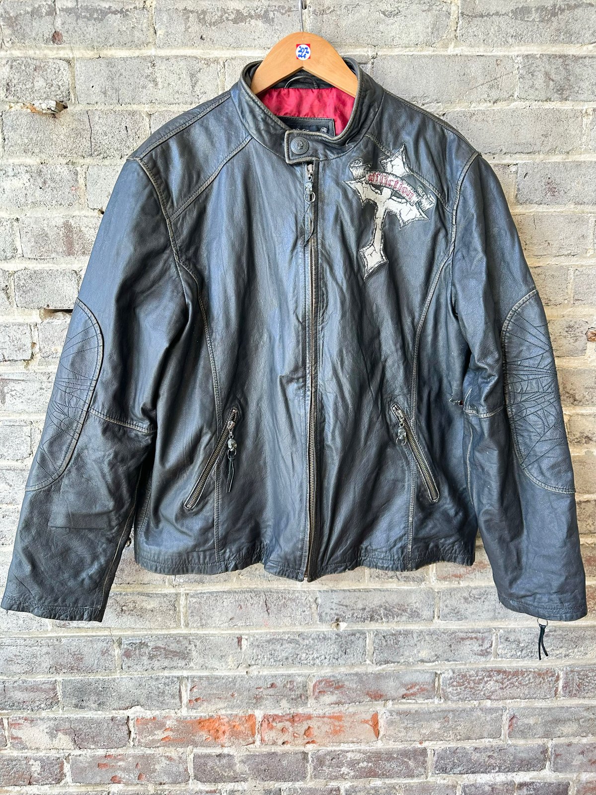 Affliction リミテッドエディション レザージャケット S AFFLICTION LEATHER LIMITED EDITION MEN'S JACKET BLACK PREMIUM NWT