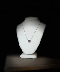 Image 1 of Garnet Heart Necklace
