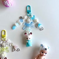 Image 4 of Baby Chocolate Rabbit Triplet Keychains 