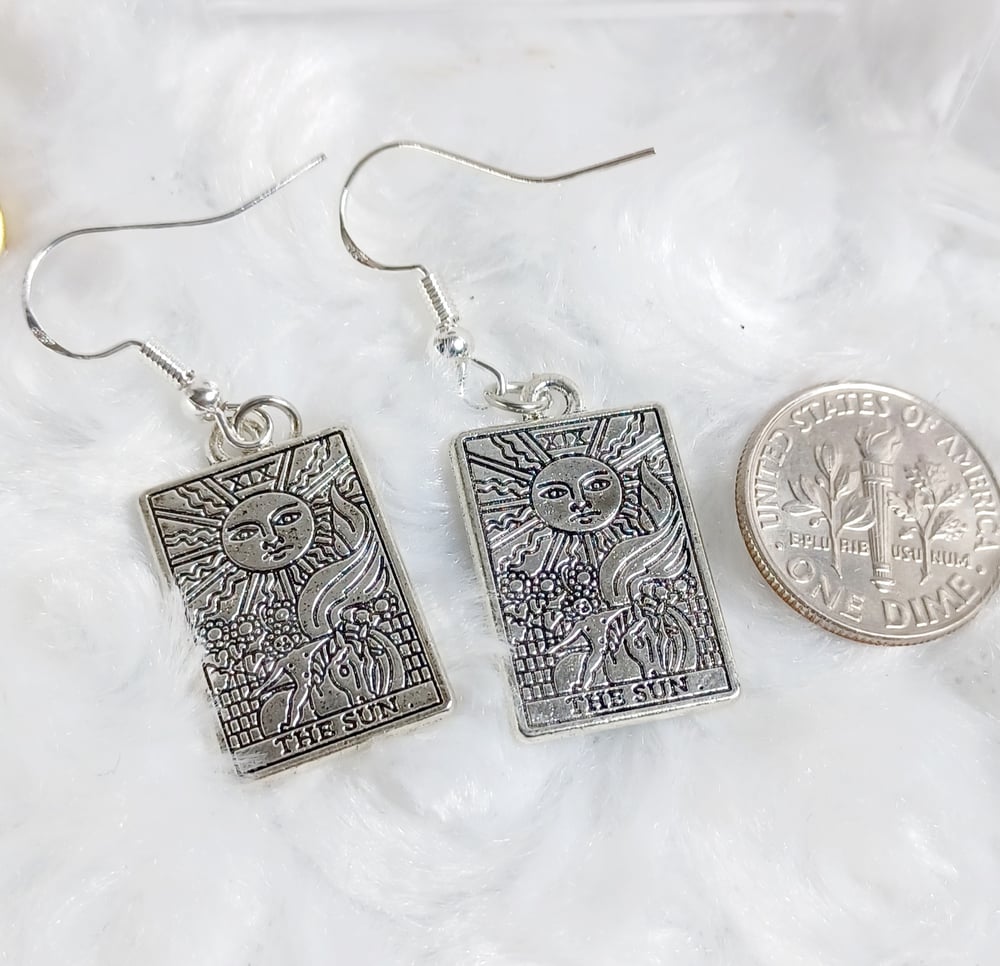 Image of Tarot card earrings 