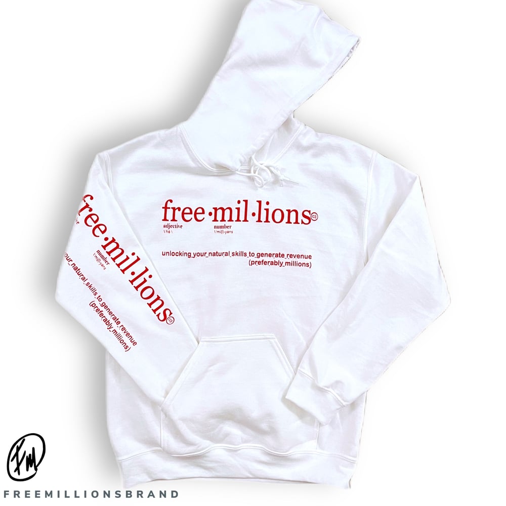 Image of “DEFINITION”📄HOODIE (white&red)