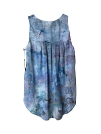 Image 5 of ♻️ UPCYCLED S 100% Cotton Eyelet Top in Soft Muted Ice Dye