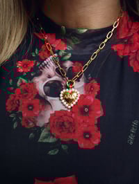 Image 2 of VESTIDO MIDI ROSAS TUL