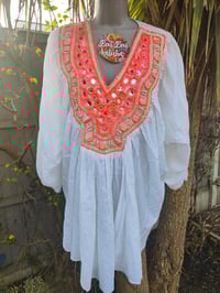 Image 6 of Cotton kaftan and matching bag set