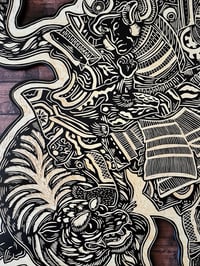 Image 4 of Ronin & Tiger Woodcut