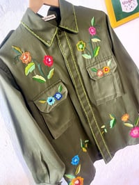 Image 1 of Sobrecamisa militar orixinal. Bordada a man. Peza única! Talla M/L