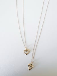 Image 4 of Mini 10K Sculpted Heart Necklace 