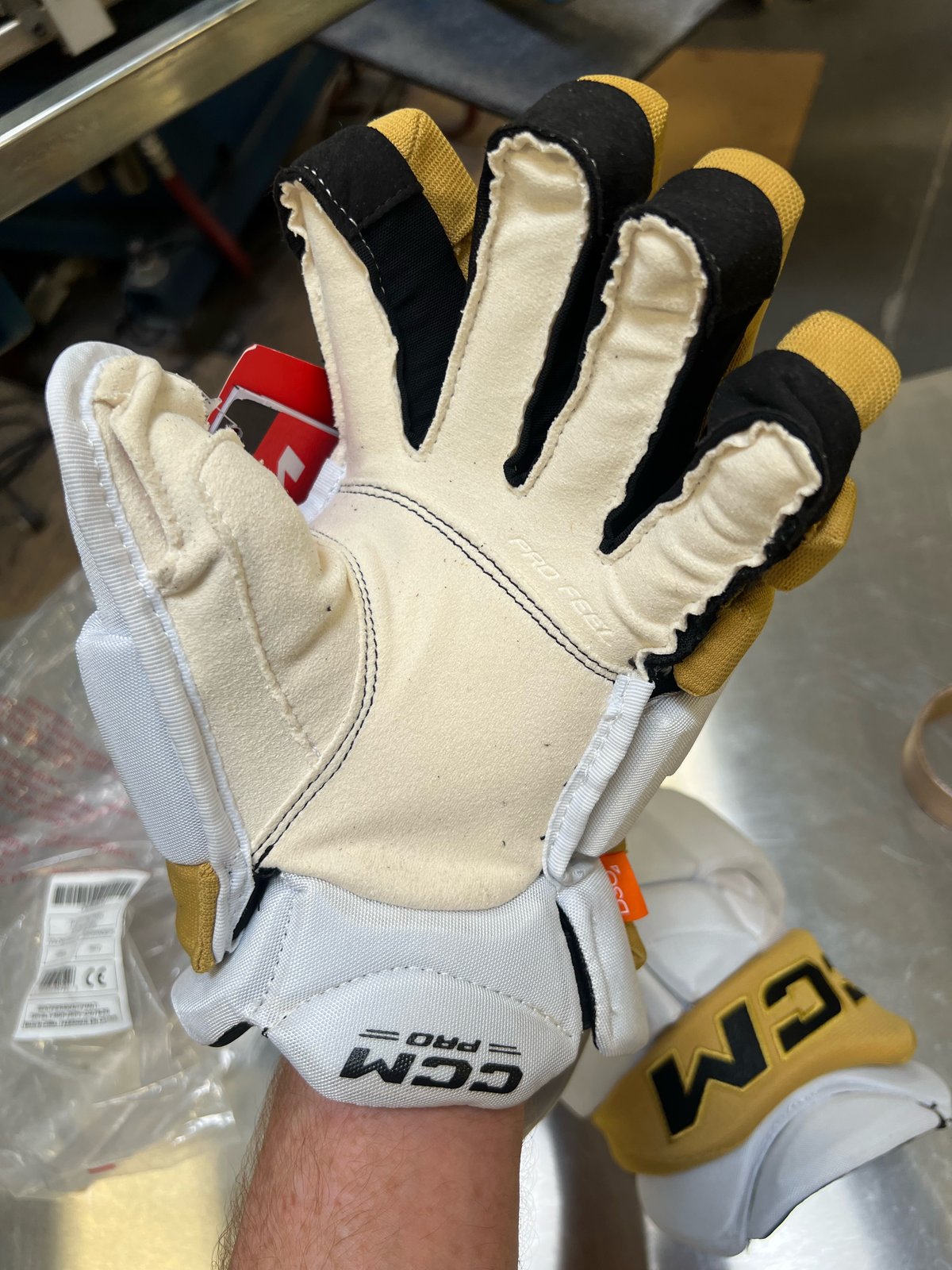 Vegas Henderson White Pro Stock Gloves 