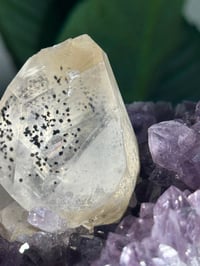 Image 2 of AMETHYST WITH INCLUDED RAINBOW CALCITE -URUGUAY-