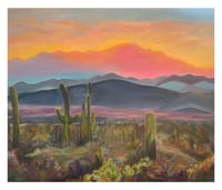 Image 2 of Sunset over Saguaro- Print
