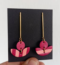 Image 3 of Boucles d'oreilles "Léna" en cuir upcyclé 