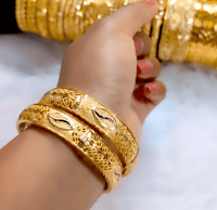 Image 1 of 2 Pieces Gold Plated Bangles Set_GPB_1218