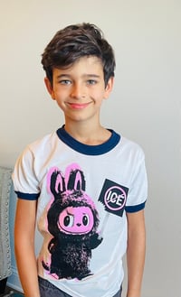 Image 2 of Labu-buster YOUTH Navy Blue Ringer Tee - 