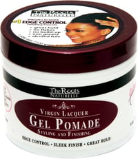 The Roots Naturelle Virgin Lacquer Gel Pomade For Edge Control (4 oz Jar)