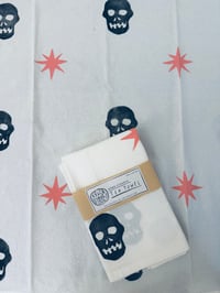 Image 3 of Skull Pattern Tea Towels (SET OF 2) - Hand Stamped