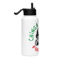Image 1 of Chinga La Migra, FUCK ICE, Stainless steel water bottle with a straw lid