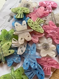 Image 4 of flower, butterfly and mushroom magnets 