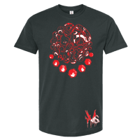 Image 1 of Moon Thief Tee v2 - Red/Black/W
