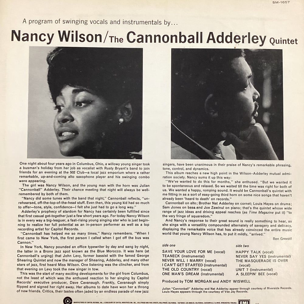 Nancy Wilson/Cannonbal Adderley - Nancy Wilson/Cannonball Adderley 