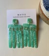 Elena dangles | aqua stone marble 