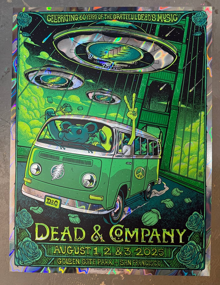 Image of Official Dead & Co - August 1-3, 2025 - Golden Gate Park - San Francisco, CA - Lava Foil Varaint
