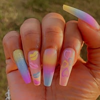 Image 6 of Nails - Long (Rainbow)