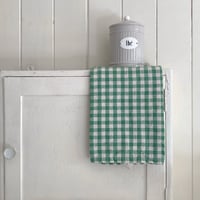 Image 1 of Torchon vert vichy