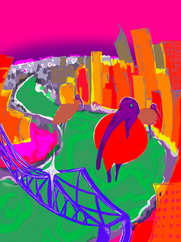 Image of Big Bloody Birds A4 Print