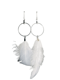 Image 1 of Floating Feather Earrings 