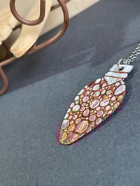 Image 2 of Rustic Enameled Oranamet Pendant 