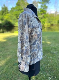 Image 2 of Large Printed Denim & Lace Jacket