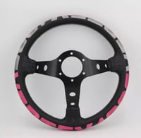 Image 3 of VERTEX 13'' Pink Embroided Steering Wheel