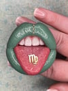 PHONE GRIP - Sage Lips Virgo Zodiac With Rhinestones