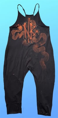 Image 2 of “CANT BE CAGED” CUSTOM BLEACH PAINTED OVERISZED JUMPER MEDIUM