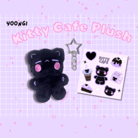 Image 1 of Kitty Cafe Push Keychain