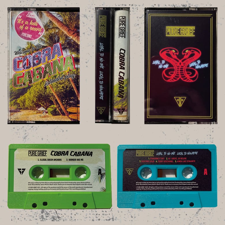 Image of COBRA CABANA/LOYAL TO NO ONE, LOCAL TO NOWHERE DOUBLE CASSETTE TAPE