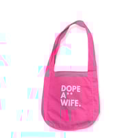 Pink Sling Bag (white print) 