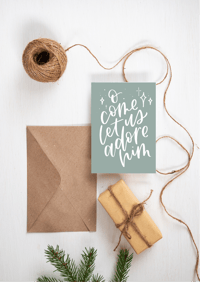 Image 4 of Set of four Handlettered Christmas Cards