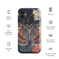 Image 2 of Grunge Goth Style Cottagecore Moth Tough Case for iPhone®