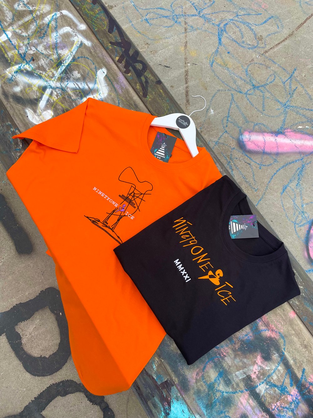 Image of Orange Lighthouse Sketch Tee